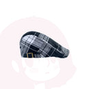 2-PCS Black Lightweight Checkered Flat Cap - Adjustable Retro Driver Hat for Men & Women