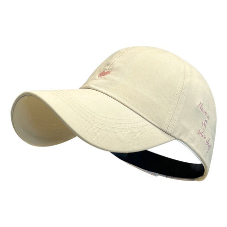 Beige Stylish Ponytail Opening Baseball Cap - Have a Nice Day