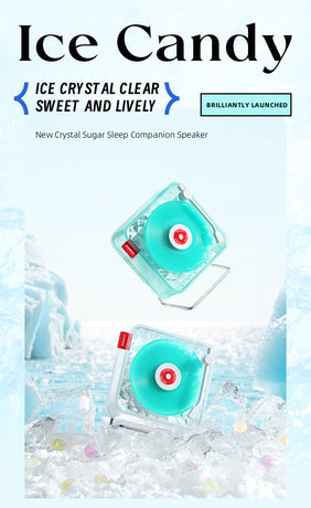 White Retro Bluetooth Speaker - Transparent Vinyl Design with RGB Light