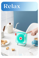 Green Retro Bluetooth Speaker - Transparent Vinyl Design with RGB Light