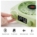 Green Waves Retro Bluetooth Speaker Clock with Ambient Light Projector