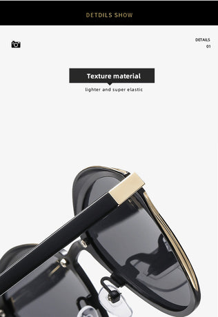 2-pcs Black Elegant Women's Cat Eye Sunglasses - Anti-Glare, Lightweight Frame