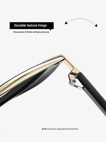 2-pcs Black Elegant Women's Cat Eye Sunglasses - Anti-Glare, Lightweight Frame