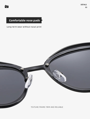 2-pcs Black Elegant Women's Cat Eye Sunglasses - Anti-Glare, Lightweight Frame