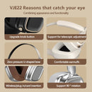 Beige Compact Retro Headphones - Wireless Bluetooth, Deep Bass, Immersive Sound