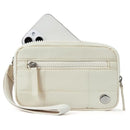 Beige Waterproof Wristlet Wallet - Nylon Pouch for Cards, Phone & Coins(Without Mobile Phone)