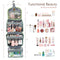 Black Stylish Travel Makeup Organizer Bag with Hanging Hook - Waterproof & Spacious Design