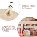 Black Stylish Travel Makeup Organizer Bag with Hanging Hook - Waterproof & Spacious Design