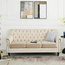 2 Pcs Light Grey Elegant Polyester Sofa Cover - Full Protection Against Cat Scratches & Wear