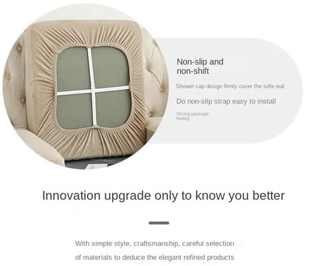 2 Pcs Coffee Elegant Polyester Sofa Cover - Full Protection Against Cat Scratches & Wear
