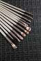Black 18-Piece Makeup Brush Set - Professional Synthetic Fiber Brushes with Wooden Handles for Flawless Beauty
