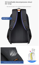 Black And Green Large Capacity Business Backpack for Men and Women - Waterproof Laptop School Bag with Breathable Design