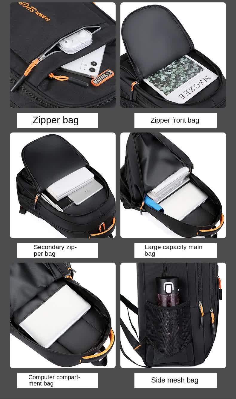 Black And Green Large Capacity Business Backpack for Men and Women - Waterproof Laptop School Bag with Breathable Design