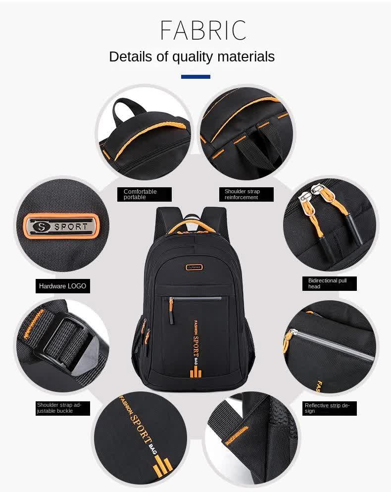 Black And Green Large Capacity Business Backpack for Men and Women - Waterproof Laptop School Bag with Breathable Design