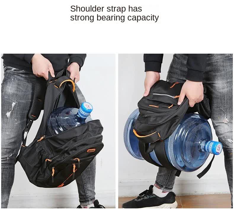 Black And Green Large Capacity Business Backpack for Men and Women - Waterproof Laptop School Bag with Breathable Design
