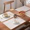 4 Pcs White Woven Placemats - Heat Resistant Kitchen Table Mats, Coffee Tea Cup Coasters, Linen Blend Dining Decor