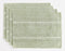 4 Pcs Green Woven Placemats - Heat Resistant Kitchen Table Mats, Coffee Tea Cup Coasters, Linen Blend Dining Decor