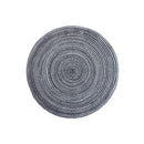 8 Pcs Dark Grey Woven Round Placemat - Non-Slip, Heat-Resistant Dining Table Mat,  30cm