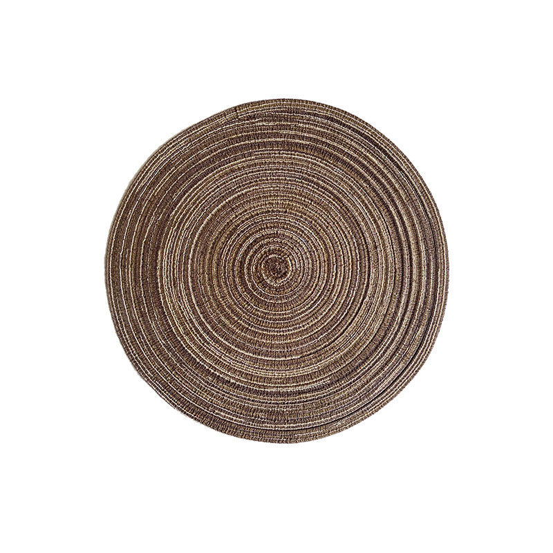 8 Pcs Coffee Woven Round Placemat - Non-Slip, Heat-Resistant Dining Table Mat,  36cm