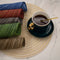 8 Pcs Orange Woven Round Placemat - Non-Slip, Heat-Resistant Dining Table Mat,  36cm