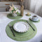 8 Pcs Orange Woven Round Placemat - Non-Slip, Heat-Resistant Dining Table Mat,  36cm
