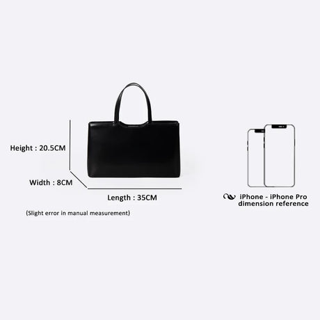 Coffee Large Capacity Tote Bag - Minimalist PU Leather Handbag for Daily Commute