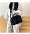 White Casual Nylon Tote Bag - Lightweight Korean-Style Crossbody Bag, Large Capacity