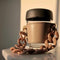 2 Pcs Khaki Detachable Chain Coffee Cup Sleeve - PU Leather Insulated Cup Holder with Handle, 16cm Top, 70g(Cup not included, only cup sleeve and chain)