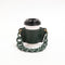 2 Pcs Dark Green Detachable Chain Coffee Cup Sleeve - PU Leather Insulated Cup Holder with Handle, 16cm Top, 70g(Cup not included, only cup sleeve and chain)