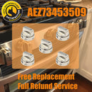 2 Pcs Silver AEZ73453509 Oven Stove Knob Assembly - Stainless Steel Replacement for AEZ72909008, Easy Install & Durable Upgrade