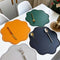 Orange Nordic Style Faux Leather Placemats Set of 4 - Heat-Resistant Waterproof Table Mats 38x38cm(cutlery not included)