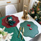 Orange Nordic Style Faux Leather Placemats Set of 4 - Heat-Resistant Waterproof Table Mats 38x38cm(cutlery not included)