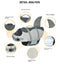 Size XS Grey Pet Life Jacket for Dogs - Summer Swimming Safety Vest with Shark Fin for Small to Large Breeds