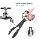 2 Pcs Black Pet Poop Scooper with Long Handle - Durable Plastic Waste Picker for Dogs and Cats