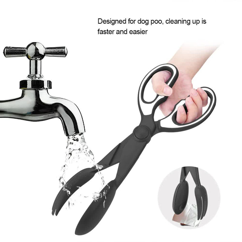 2 Pcs Blue Pet Poop Scooper with Long Handle - Durable Plastic Waste Picker for Dogs and Cats