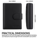 Black Men's Short Leather Wallet with RFID Protection - Genuine Cowhide Cardholder with Coin Pocket