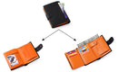 Black Men's Short Leather Wallet with RFID Protection - Genuine Cowhide Cardholder with Coin Pocket