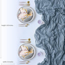 Beige Bohemian Gauze Table Runner 2-Pack - Polyester Fabric for Party and Birthday Table Decor