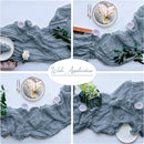 Beige Bohemian Gauze Table Runner 2-Pack - Polyester Fabric for Party and Birthday Table Decor