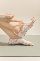 2 pairs Black tie-dye Non-Slip Yoga Socks for Women - Five-Toe Cotton Blend Socks for Pilates and Indoor Sports