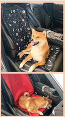 4 Pcs Black with Paw Waterproof Pet Car Seat Cover - Scratch-Resistant Oxford Cloth  for Dogs and Cats (106 x 49 cm)