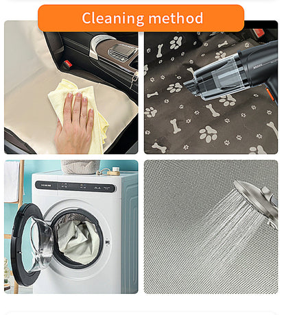 4 Pcs Dark Grey Waterproof Pet Car Seat Cover - Scratch-Resistant Oxford Cloth  for Dogs and Cats (106 x 49 cm)