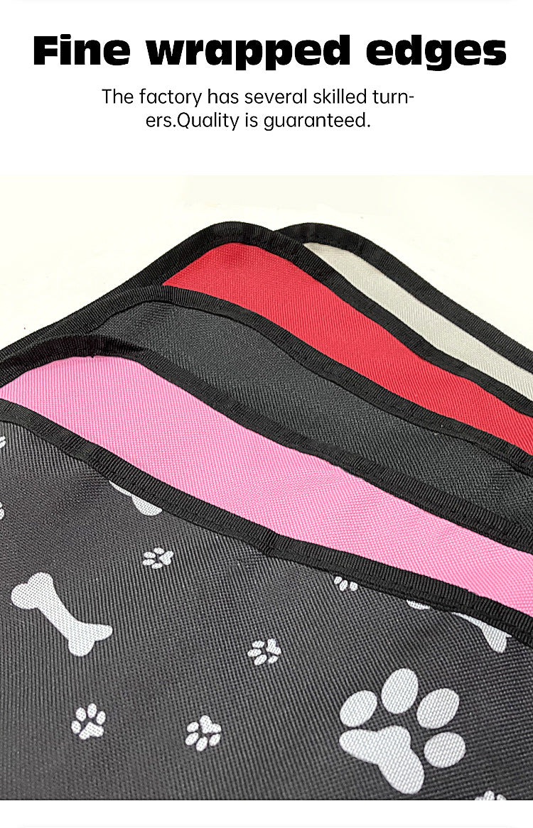 4 Pcs Red Waterproof Pet Car Seat Cover - Scratch-Resistant Oxford Cloth  for Dogs and Cats (106 x 49 cm)