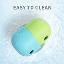 2 Pcs Green And Blue Interactive Pet Treat Dispensing Ball - Food-Grade Silicone Rolling Toy for Dogs with 1.5 cm Leakage Hole