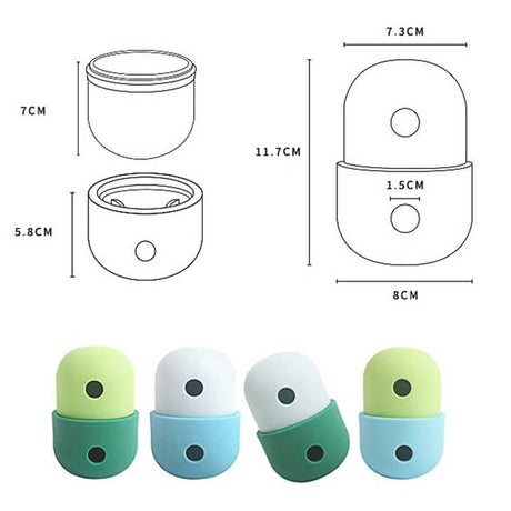 2 Pcs Green And Blue Interactive Pet Treat Dispensing Ball - Food-Grade Silicone Rolling Toy for Dogs with 1.5 cm Leakage Hole