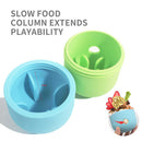 2 Pcs White And Blue Interactive Pet Treat Dispensing Ball - Food-Grade Silicone Rolling Toy for Dogs with 1.5 cm Leakage Hole