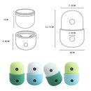 2 Pcs Light Green And Green Interactive Pet Treat Dispensing Ball - Food-Grade Silicone Rolling Toy for Dogs with 1.5 cm Leakage Hole