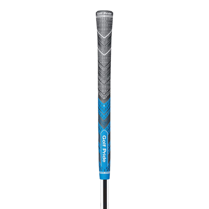2 Pcs Blue Standard MCC PLUS4 Golf Grip - Standard Rubber and Cotton Thread Hybrid, 265 mm, 52g, Core 60