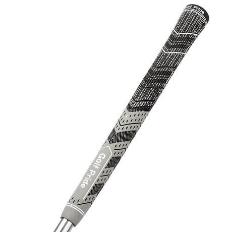 2 Pcs Grey MCC PLUS4 Midsize Golf Grip - Rubber and Cotton Thread Hybrid, 265 mm, 72g, Core 60