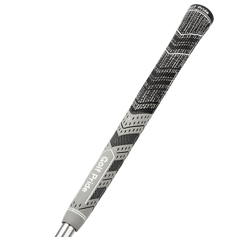 2 Pcs Grey MCC PLUS4 Midsize Golf Grip - Rubber and Cotton Thread Hybrid, 265 mm, 72g, Core 60